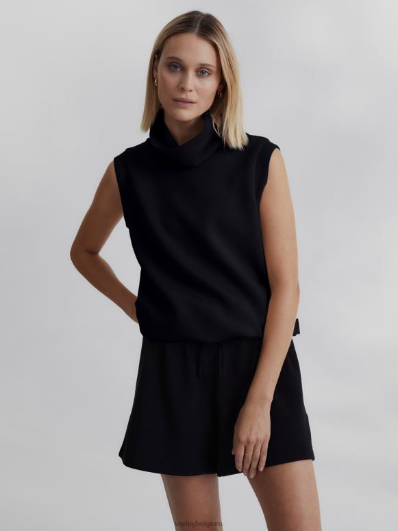 zwart vrouwen Leigh tanktop met hoge hals kleding Z8X2P36 Varley