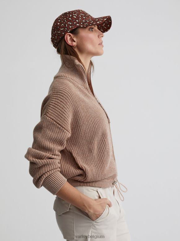 hanenkam/zilverreiger gespikkeld breiwerk vrouwen Anderson gebreid met doorlopende ritssluiting kleding Z8X2P205 Varley