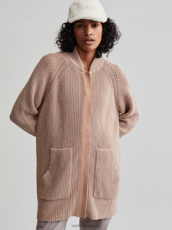 hanenkam/zilverreiger gespikkeld breiwerk vrouwen Maybelle gebreid jack kleding Z8X2P208 Varley
