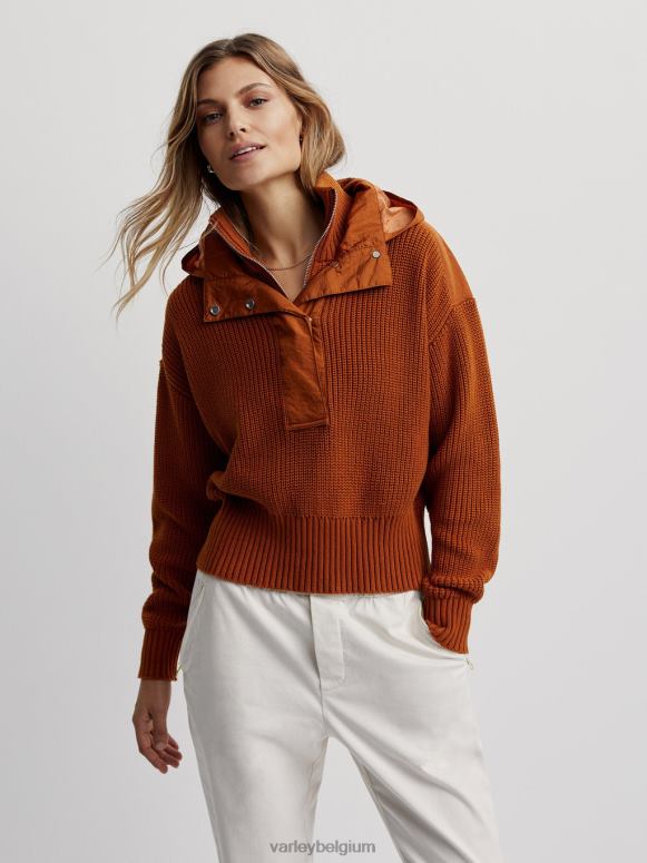 karamel café mix vrouwen carter pullover met halve rits kleding Z8X2P199 Varley