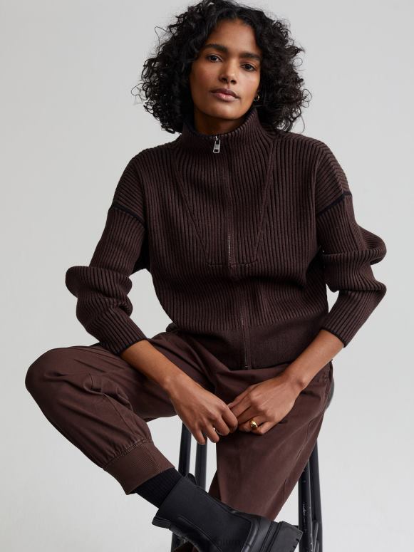 koffieboon vrouwen carmen gebreide jas kleding Z8X2P179 Varley