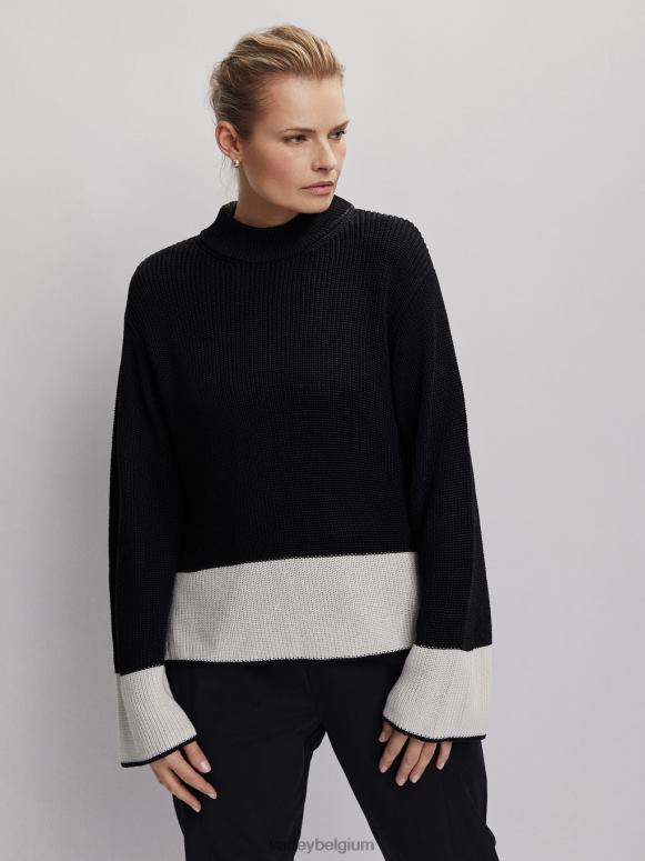 metaalachtig zwart vrouwen panama gebreid kleding Z8X2P181 Varley