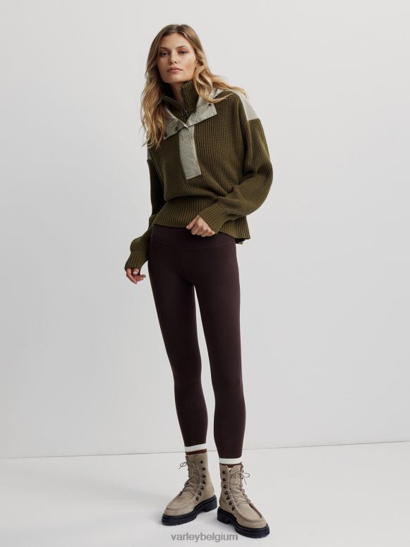 mix van donkere olijven vrouwen carter pullover met halve rits kleding Z8X2P200 Varley