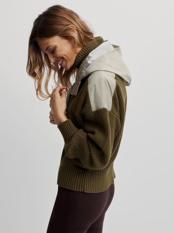 mix van donkere olijven vrouwen carter pullover met halve rits kleding Z8X2P200 Varley
