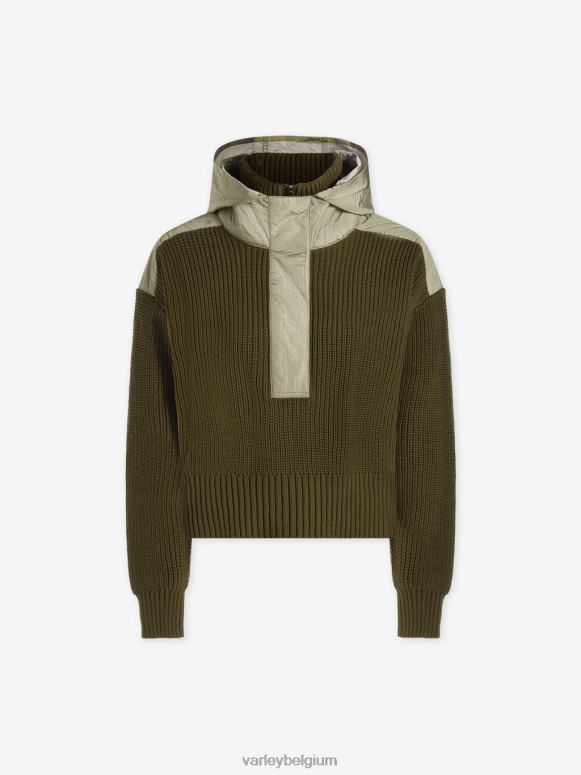 mix van donkere olijven vrouwen carter pullover met halve rits kleding Z8X2P200 Varley