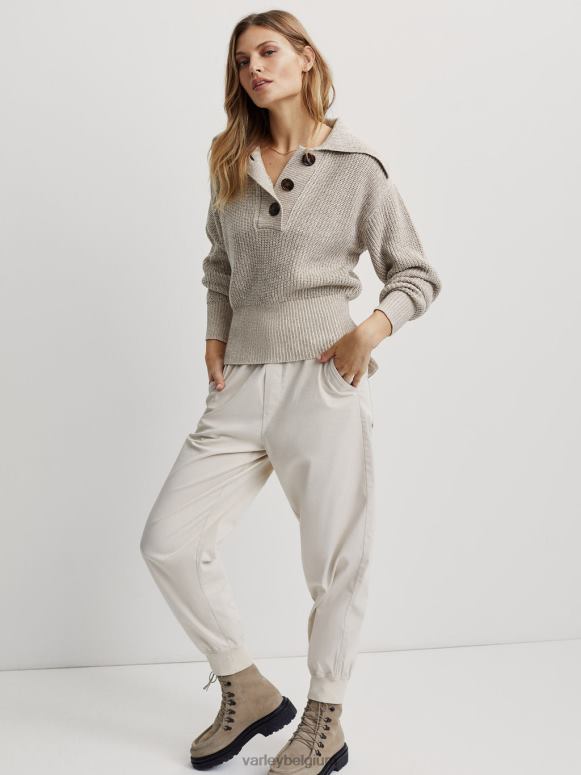olijf zand vlek vrouwen audrey gebreide polo kleding Z8X2P197 Varley