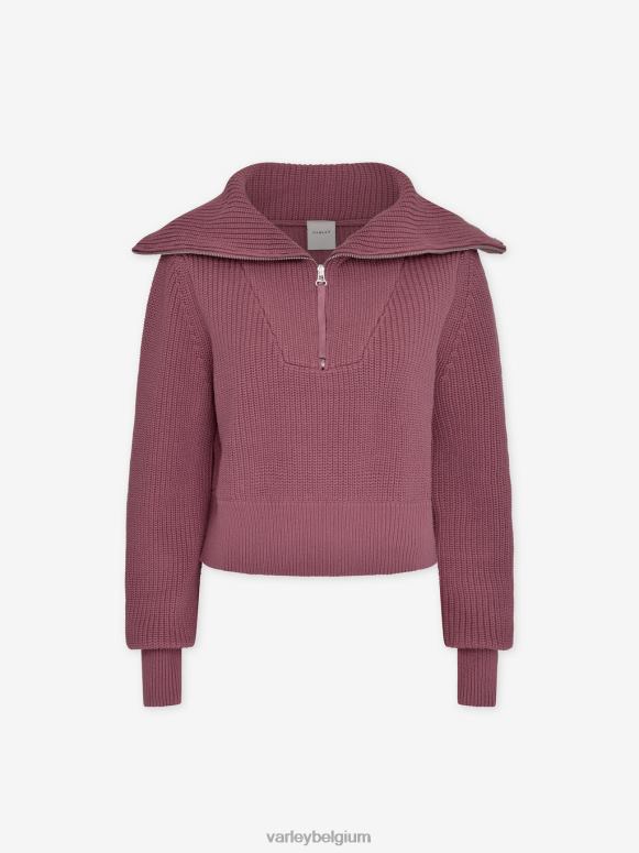 roze bruin vrouwen mentone gebreide pullover met halve rits kleding Z8X2P221 Varley
