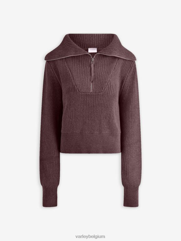 roze taupe spikkel vrouwen mentone gebreide pullover met halve rits kleding Z8X2P219 Varley