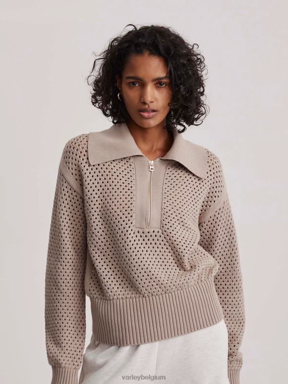 taupe klei vrouwen lelie gebreide polo kleding Z8X2P152 Varley