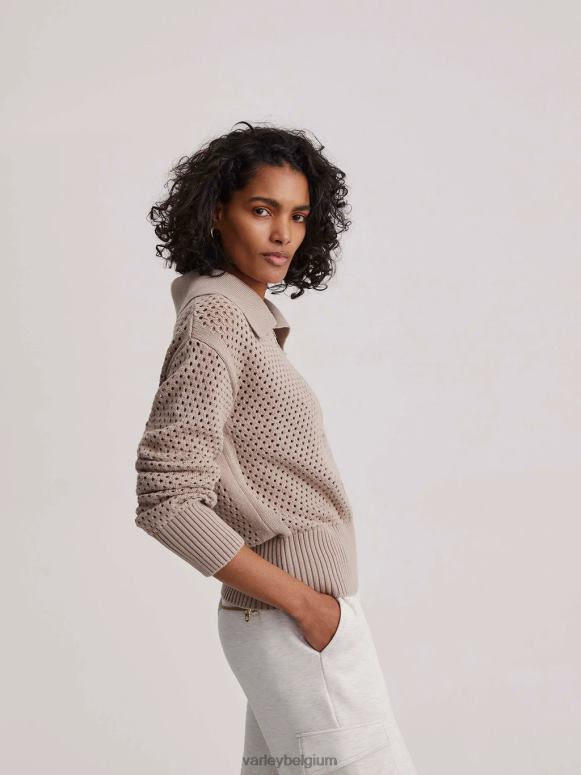 taupe klei vrouwen lelie gebreide polo kleding Z8X2P152 Varley