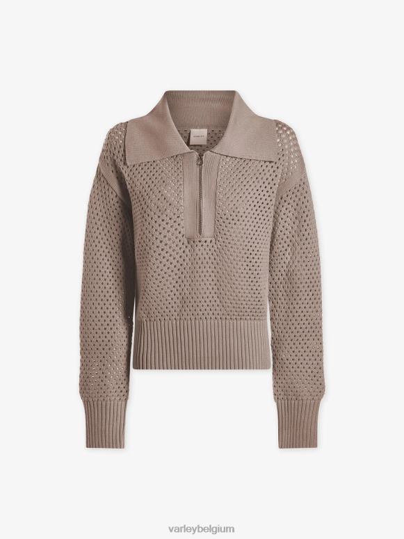 taupe klei vrouwen lelie gebreide polo kleding Z8X2P152 Varley