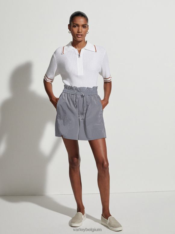wit vrouwen napier getailleerde gebreide polo kleding Z8X2P137 Varley
