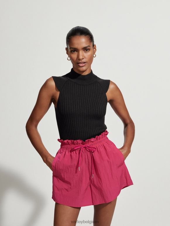 zwart vrouwen Fowler getailleerde gebreide tanktop kleding Z8X2P71 Varley