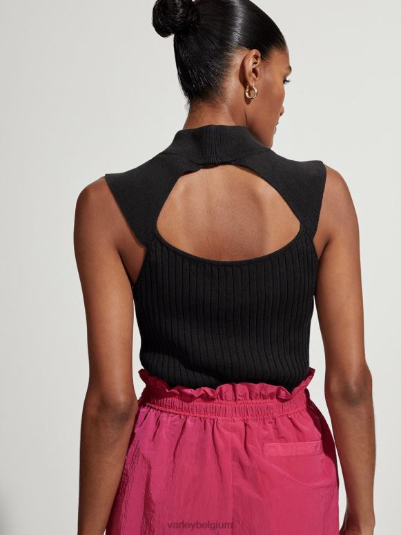 zwart vrouwen Fowler getailleerde gebreide tanktop kleding Z8X2P71 Varley
