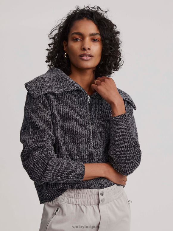zwart vrouwen elise pullover met halve rits kleding Z8X2P198 Varley