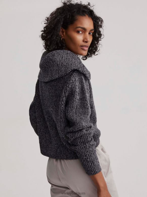zwart vrouwen elise pullover met halve rits kleding Z8X2P198 Varley