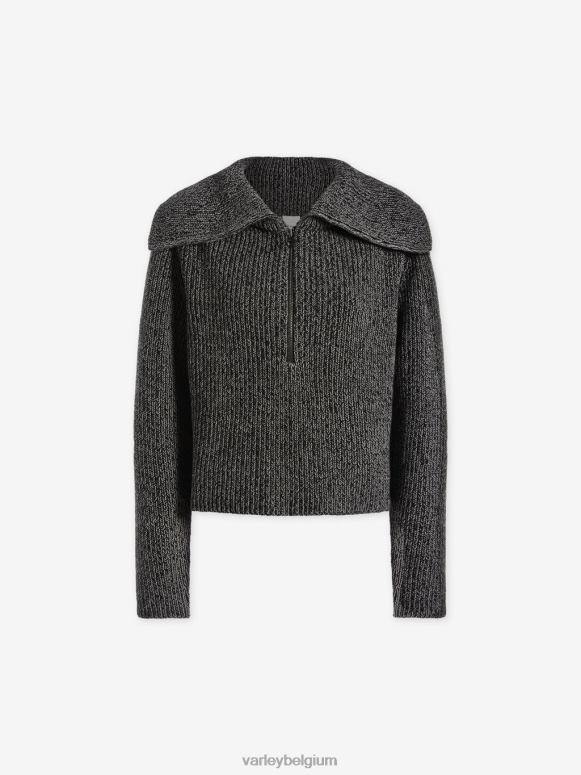 zwart vrouwen elise pullover met halve rits kleding Z8X2P198 Varley