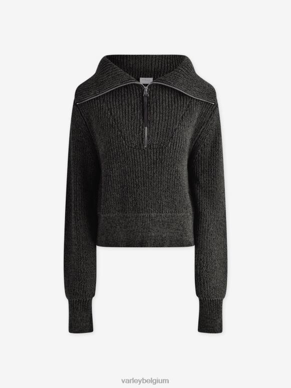 zwarte vlek vrouwen mentone gebreide pullover met halve rits kleding Z8X2P216 Varley